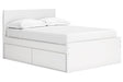Onita White Full Storage Platform Bed with 2 Drawers by Ashley at Eve Furniture