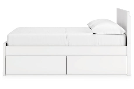 Onita White Full Storage Platform Bed with 4 Drawers by Ashley at Eve Furniture