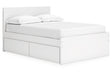 Onita White Full Storage Platform Bed with 4 Drawers by Ashley at Eve Furniture