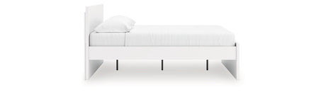 Onita White King Panel Platform Bed by Ashley at Eve Furniture