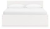 Onita White King Panel Platform Bed by Ashley at Eve Furniture