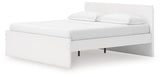 Onita White King Panel Platform Bed by Ashley at Eve Furniture