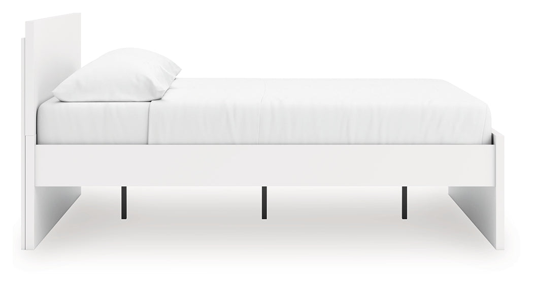Onita White King Panel Platform Bed by Ashley at Eve Furniture