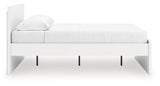 Onita White King Panel Platform Bed by Ashley at Eve Furniture