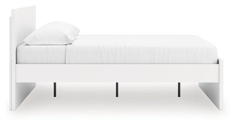 Onita White King Panel Platform Bed by Ashley at Eve Furniture