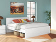 Onita White King Panel Platform Bed by Ashley at Eve Furniture