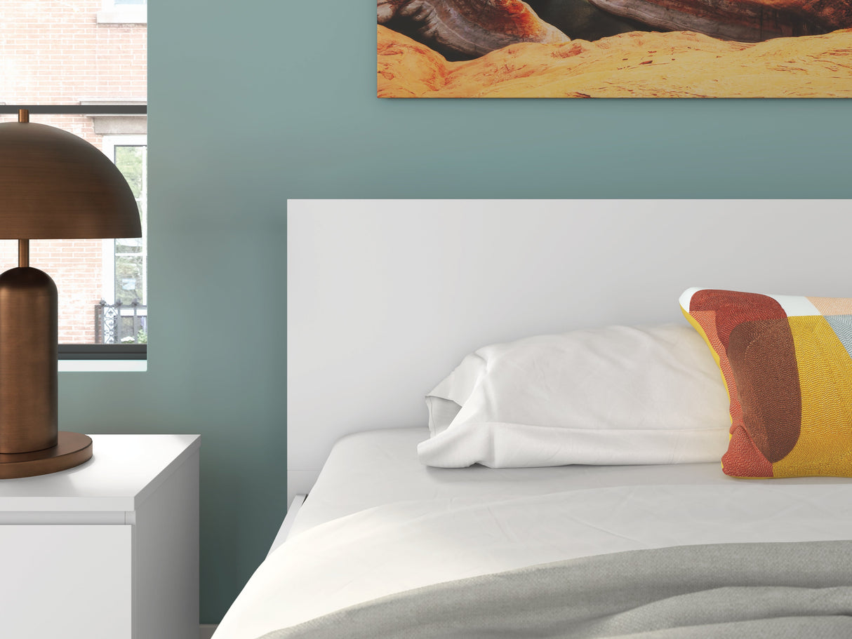 Onita White King Panel Platform Bed with 2 Side Storage by Ashley at Eve Furniture