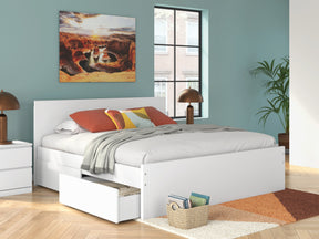 Onita White King Panel Platform Bed with 2 Side Storage by Ashley at Eve Furniture