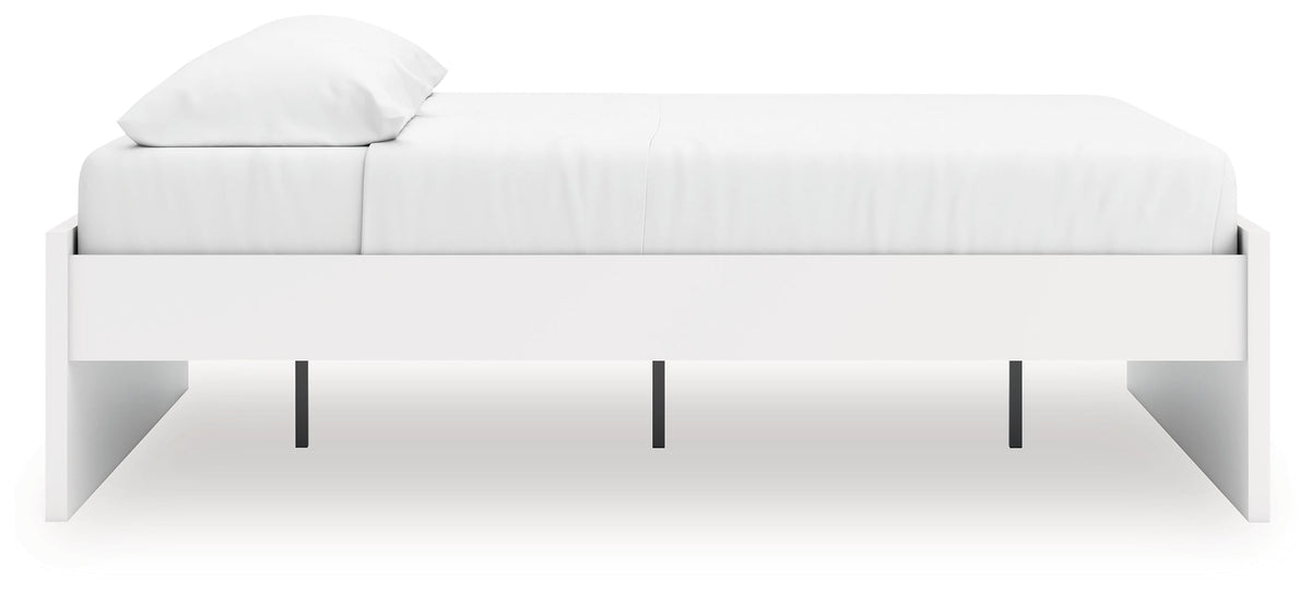 Onita White King Platform Bed by Ashley at Eve Furniture