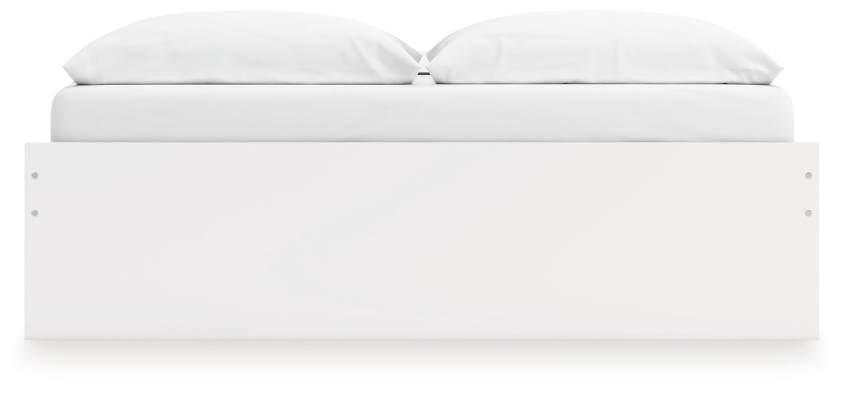 Onita White King Platform Bed by Ashley at Eve Furniture
