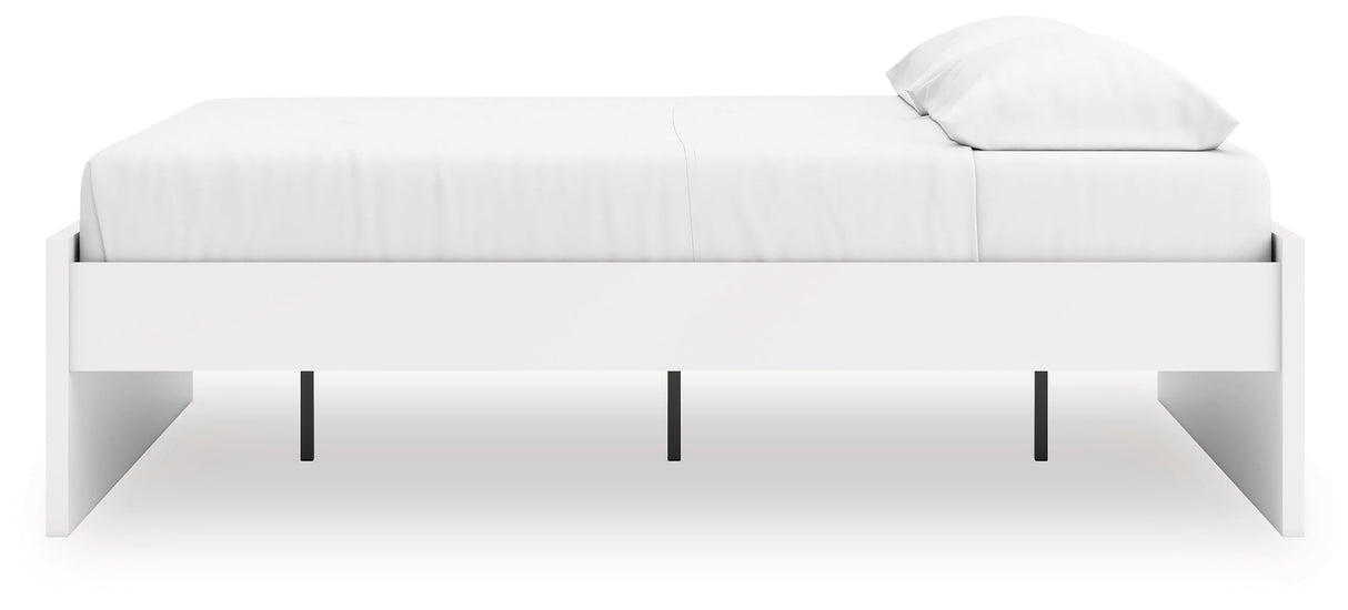 Onita White King Platform Bed by Ashley at Eve Furniture