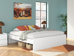 Onita White King Platform Bed by Ashley at Eve Furniture
