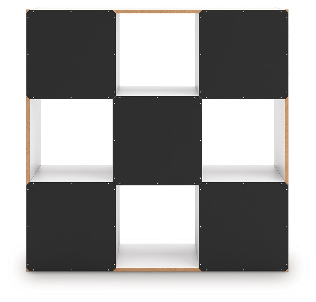 Onita White Nine Cube Organizer by Ashley at Eve Furniture