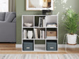 Onita White Nine Cube Organizer by Ashley at Eve Furniture