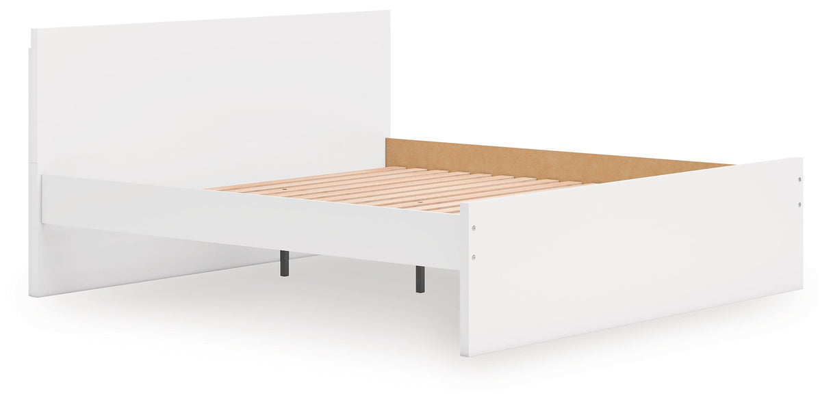 Onita White Panel Platform Bedroom Set by Ashley at Eve Furniture