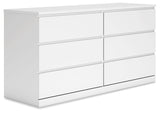 Onita White Panel Platform Bedroom Set by Ashley at Eve Furniture