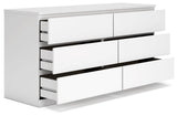 Onita White Panel Platform Bedroom Set by Ashley at Eve Furniture