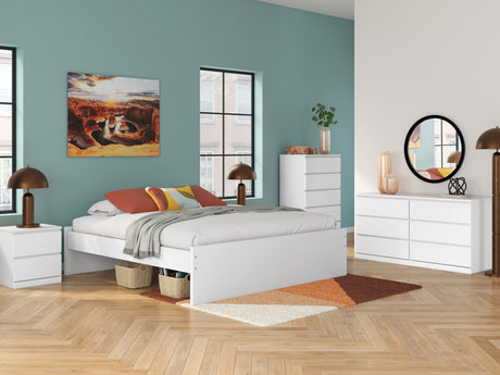 Onita White Platform Bedroom Set by Ashley at Eve Furniture
