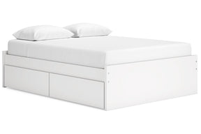 Onita White Queen Storage Platform Base Bed with 4 Drawers by Ashley at Eve Furniture
