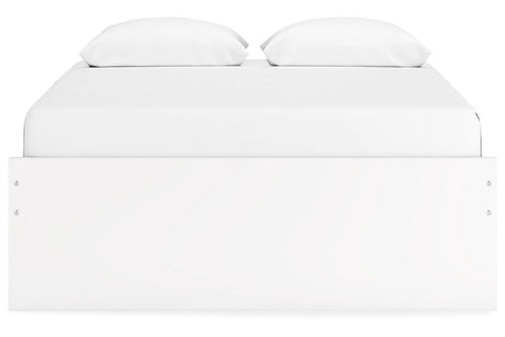 Onita White Queen Storage Platform Base Bed with 4 Drawers by Ashley at Eve Furniture