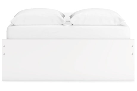 Onita White Queen Storage Platform Base Bed with 4 Drawers by Ashley at Eve Furniture