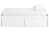 Onita White Queen Storage Platform Base Bed with 4 Drawers by Ashley at Eve Furniture