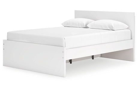 Onita White Queen Storage Platform Bed with 2 Drawers by Ashley at Eve Furniture