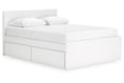 Onita White Queen Storage Platform Bed with 2 Drawers by Ashley at Eve Furniture
