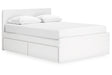 Onita White Queen Storage Platform Bed with 4 Drawers by Ashley at Eve Furniture