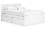 Onita White Queen Storage Platform Bed with 4 Drawers by Ashley at Eve Furniture