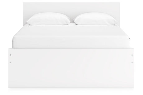 Onita White Queen Storage Platform Bed with 4 Drawers by Ashley at Eve Furniture