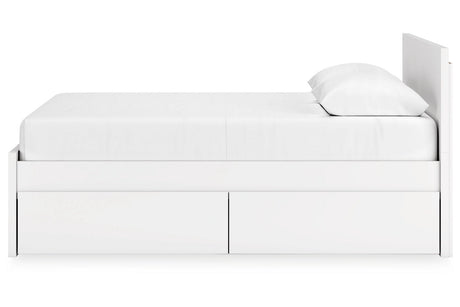 Onita White Queen Storage Platform Bed with 4 Drawers by Ashley at Eve Furniture