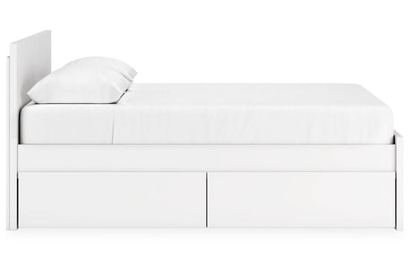 Onita White Queen Storage Platform Bed with 4 Drawers by Ashley at Eve Furniture
