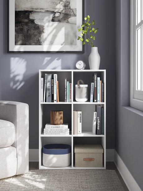 Onita White Six Cube Organizer by Ashley at Eve Furniture