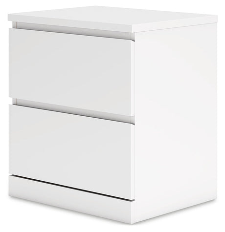 Onita White Storage Panel Platform Bedroom Set with 2 Drawers by Ashley at Eve Furniture
