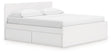 Onita White Storage Panel Platform Bedroom Set with 2 Drawers by Ashley at Eve Furniture
