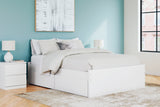 Onita White Storage Platform Bedroom Set with 2 Drawers by Ashley at Eve Furniture
