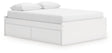 Onita White Storage Platform Bedroom Set with 2 Drawers by Ashley at Eve Furniture