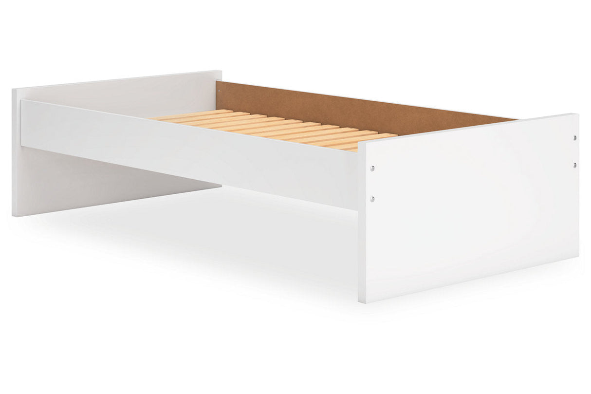 Onita White Twin Platform Base Bed by Ashley at Eve Furniture
