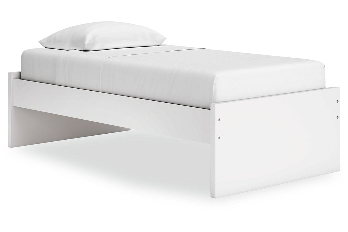 Onita White Twin Platform Base Bed by Ashley at Eve Furniture