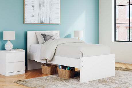Onita White Twin Platform Bed by Ashley at Eve Furniture
