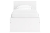 Onita White Twin Storage Platform Bed with 4 Drawers by Ashley at Eve Furniture