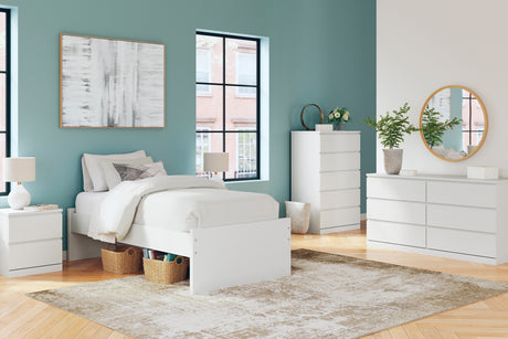 Onita White Youth Platform Base Bedroom Set by Ashley at Eve Furniture