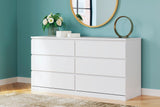 Onita White Youth Storage Platform Bedroom Set with 2 Drawers by Ashley at Eve Furniture