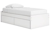 Onita White Youth Storage Platform Bedroom Set with 2 Drawers by Ashley at Eve Furniture