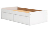 Onita White Youth Storage Platform Bedroom Set with 2 Drawers by Ashley at Eve Furniture