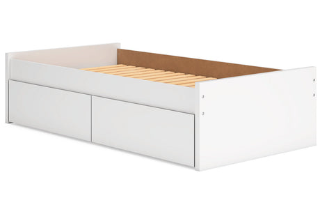 Onita White Youth Storage Platform Bedroom Set with 2 Drawers by Ashley at Eve Furniture