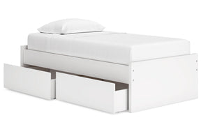 Onita White Youth Storage Platform Bedroom Set with 2 Drawers by Ashley at Eve Furniture