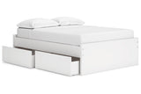 Onita White Youth Storage Platform Bedroom Set with 2 Drawers by Ashley at Eve Furniture