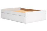 Onita White Youth Storage Platform Bedroom Set with 2 Drawers by Ashley at Eve Furniture